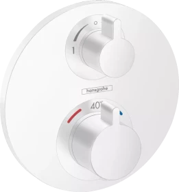 Hansgrohe Ecostat S Thermostat Unterputz für 2 Verbraucher mattweiß