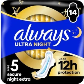 Always Secure Night Extra mit Flügeln Größe 5, 14 Stück
