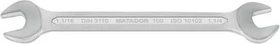 Matador 0100 Doppelmaulschlüssel zöllig, 1.1/16"x1.1/4"x300mm