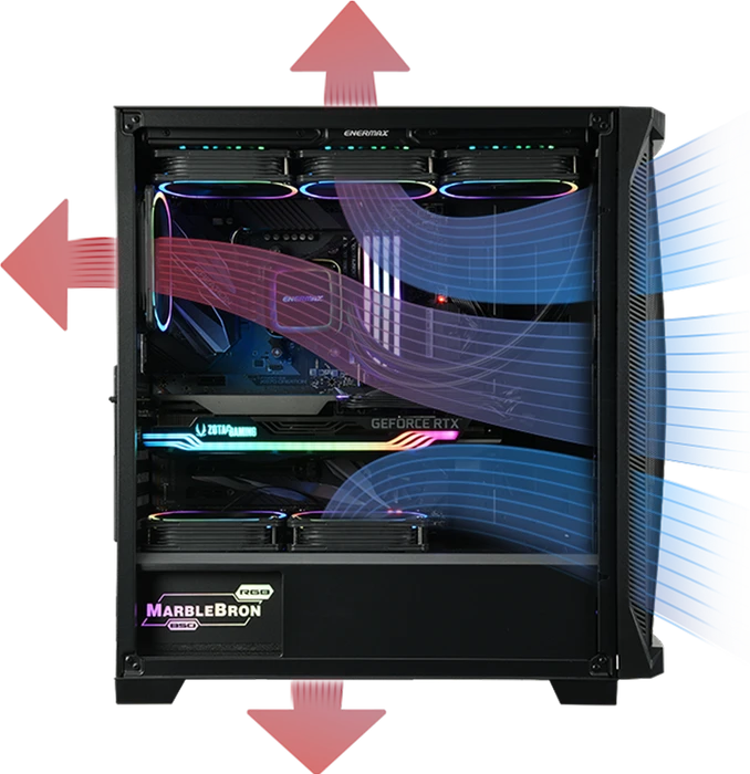 Enermax StarryKnight SK30, Glasfenster
