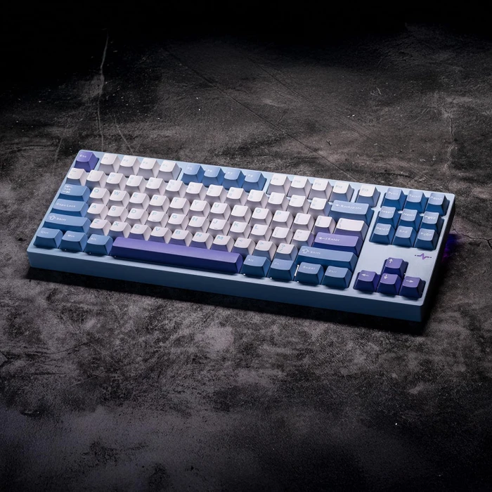 Wobkey Crush 80 Reboot Pro, Blue, LEDs RGB, Kailh Cocoa, USB/Bluetooth, US