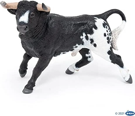 Papo Das Leben auf dem Bauernhof - Spanischer Stier schwarz/weiß