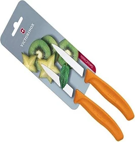 Victorinox SwissClassic Gemüsemesser mit Wellenschliff, 8cm rosa