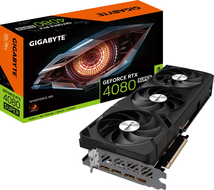 GIGABYTE GeForce RTX 4080 SUPER Windforce 16G, 16GB GDDR6X, HDMI, 3x DP