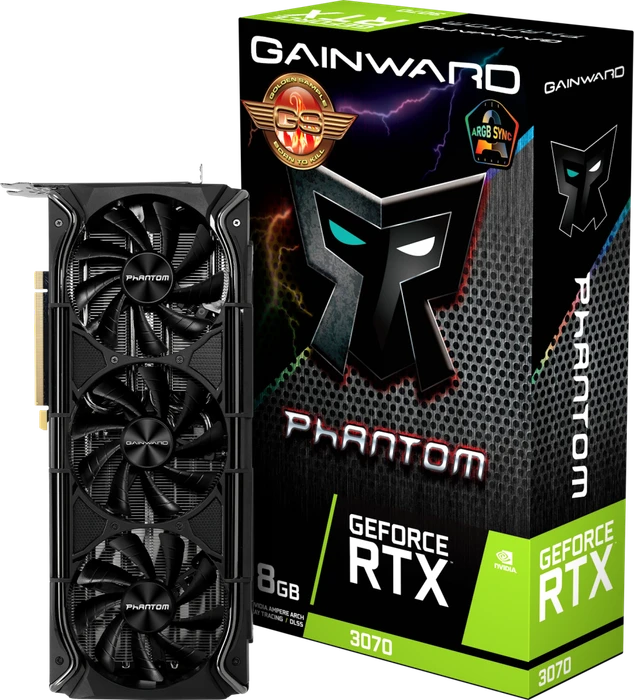Gainward GeForce RTX 3070 Phantom+ (LHR), 8GB GDDR6, HDMI, 3x DP