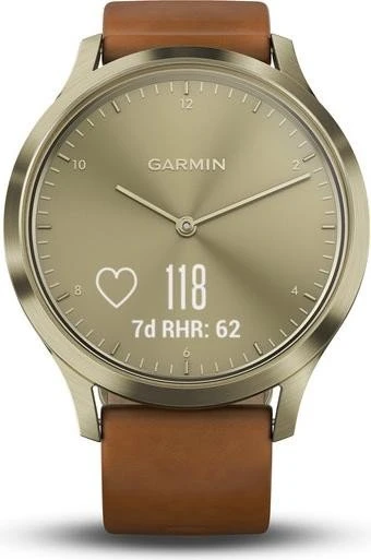 Garmin vivomove HR Premium Aktivitäts-Tracker gold/braun