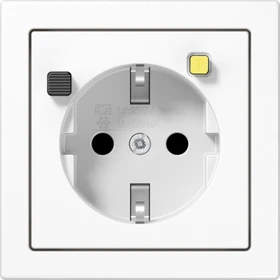 Jung Serie LS FI-SCHUKO Steckdose RCD 16A 250V, alpinweiß