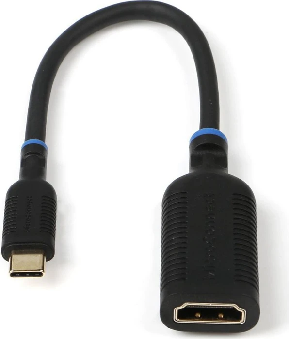 MicroConnect W128229555, USB-C 3.1 [Stecker] auf HDMI 2.0b [Buchse] 4K 60Hz Adapterkabel schwarz, 0.2m