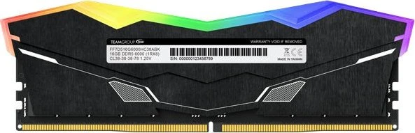 TeamGroup T-Force DELTAα RGB schwarz UDIMM 32GB Kit, DDR5-6000, CL30-36-36-76, X8