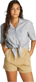 Tommy Hilfiger Relaxed Fit Cropped Hemd kurzarm colorado blue/stripe (Damen)