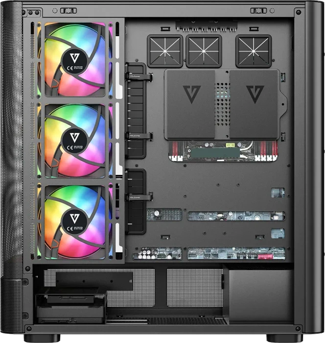 Modecom Volcano AQ500 ARGB Black, Glasfenster