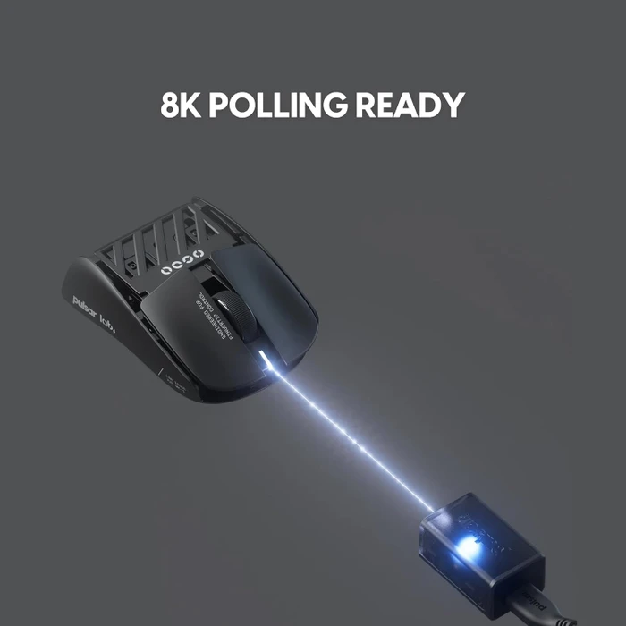 Pulsar Gaming Gears LAB X2F 8K Wireless Fingertip Gaming Maus, schwarz, USB