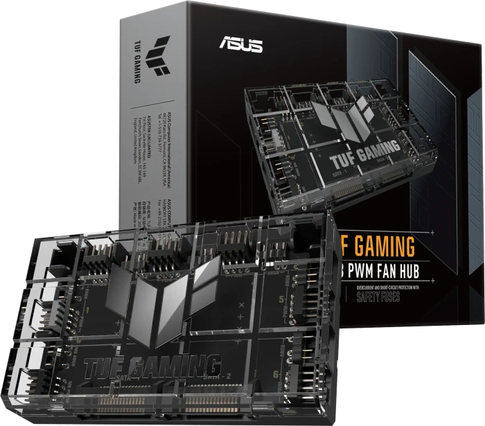 ASUS TUF Gaming ARGB PWM Fan Hub, Lüfterverteiler, 6-fach