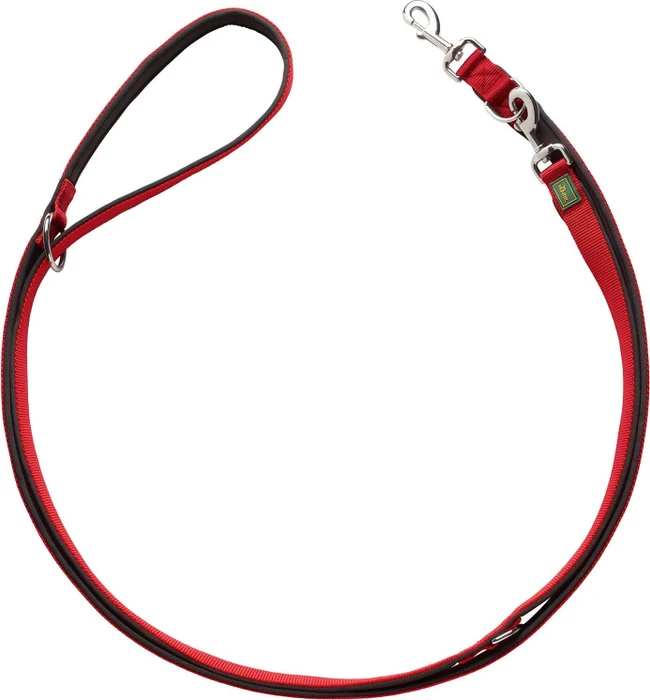 Hunter verstellbare Führleine Neopren 20/200, 2m, schwarz/rot