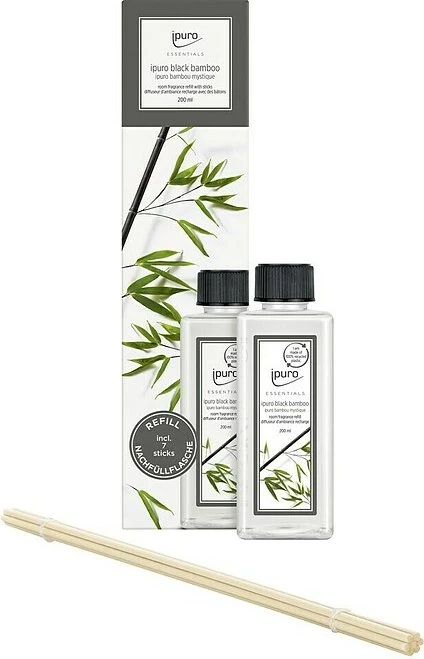 Ipuro Essentials Black Bamboo Duftstäbchen Refill, 200ml