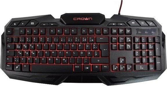 Crown Micro CMK-100, schwarz, USB, DE