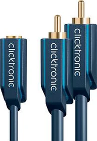 Clicktronic Casual Klinke [Buchse] auf Stereo-Cinch [Stecker] Y-Adapter 0.1m