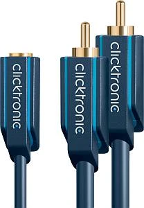 Clicktronic Casual Klinke [Buchse] auf Stereo-Cinch [Stecker] Y-Adapter 0.1m