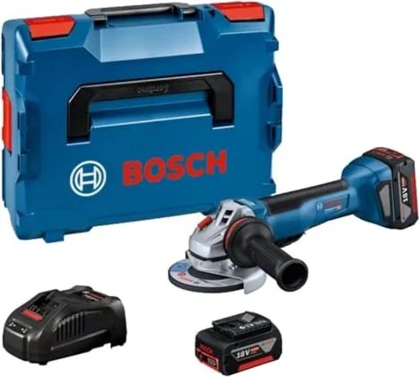 Bosch Professional GWS 18V-10 P Akku-Winkelschleifer inkl. L-Boxx + 2 Akkus 5.0Ah