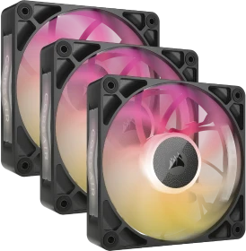Corsair iCUE LINK RX120 Max RGB Starter Kit, schwarz, LED-Steuerung, 120mm, 3er-Pack