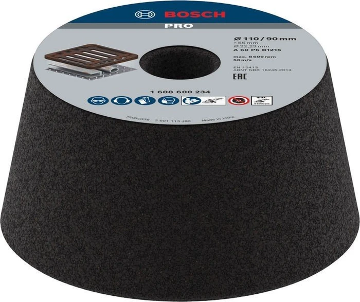 Bosch Professional Topfscheibe konisch K60, 110x55x22.23mm, 1 Stück