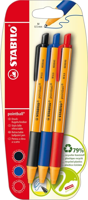 STABILO pointball Kugelschreiber, 3er-Set