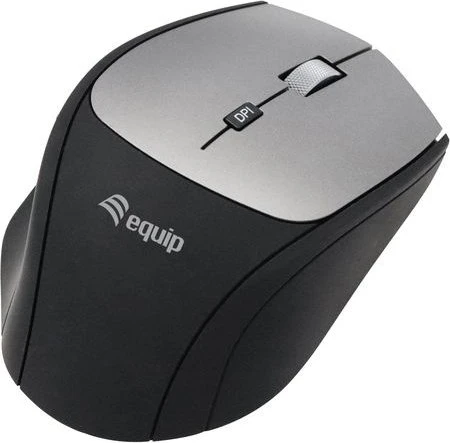 Equip Life Wireless Mouse with Dual-Connect Adapter, grau/schwarz, USB
