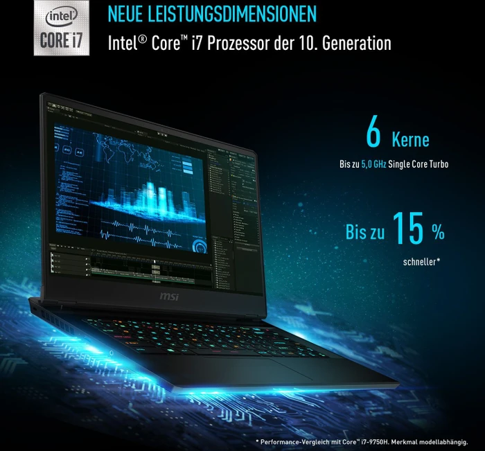 MSI GP66 Leopard 10UG-410, Core Black, Core i7-10750H, 16GB RAM, 512GB SSD, GeForce RTX 3070, DE