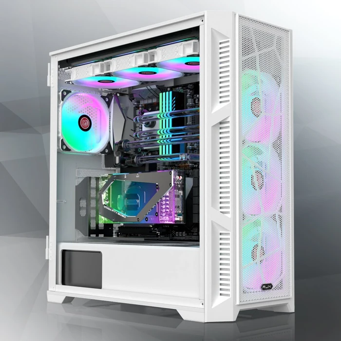 Raijintek Ponos Ultra White MS4, weiß, Glasfenster