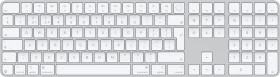 Apple Magic Keyboard mit Touch ID und Ziffernblock für Mac mit Apple Chip (USB-C), weiß/silber, USB/Bluetooth, UK (MXK73B/A)