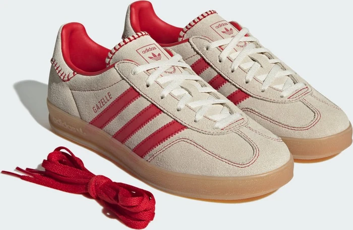 adidas Gazelle Indoor beige/better scarlet/cream white (Damen)