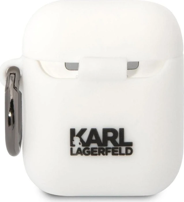 Karl Lagerfeld NFT Karl Head 3D Silicone Case für Apple AirPods 1/2 weiß