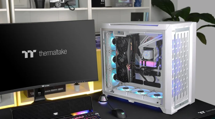 Thermaltake CTE C750 TG ARGB Snow, weiß, Glasfenster