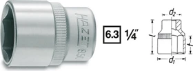 Hazet 850X-4.5 Hinox Außensechskant Steckschlüssel 1/4", 4.5x25mm