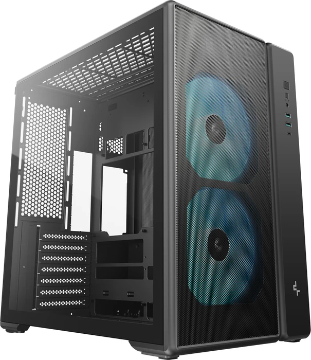 DeepCool CG590 Mesh 2F, schwarz, Glasfenster