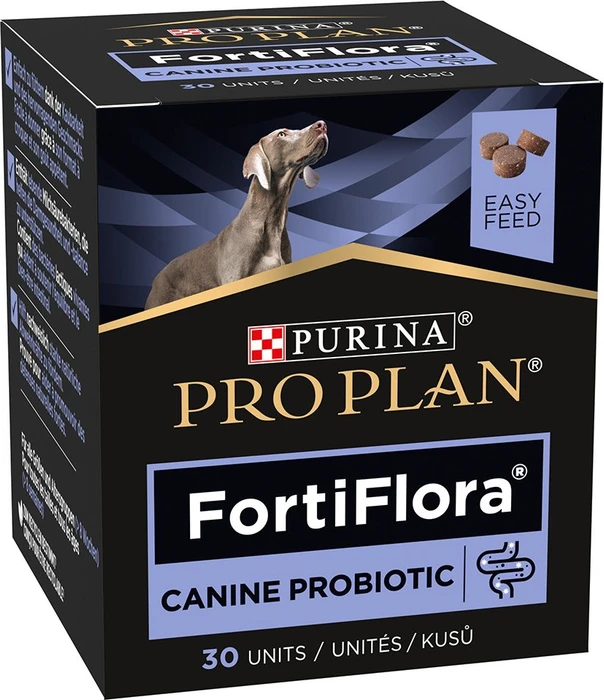 Purina Pro Plan Canine FortiFlora, Probiotika für Hunde Kauwürfel, 60 Stück