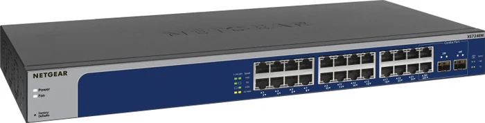 Netgear XS700EM Rackmount 10G Smart Switch, 22x RJ-45, 2x RJ-45/SFP+
