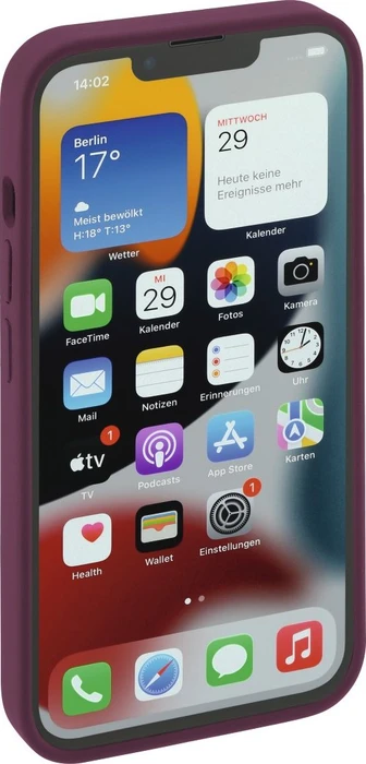 Hama Cover MagCase Finest Feel Pro für Apple iPhone 13 Pro Bordeaux