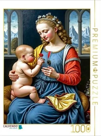 Calvendo Inspiriert von Leonardo da Vinci/Madonna mit der Nelke (um 1475)