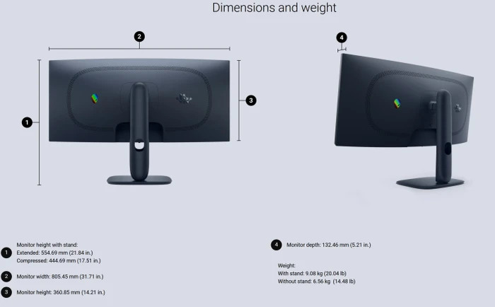 Dell Alienware 34 Gaming Monitor AW3425DWM, 34"