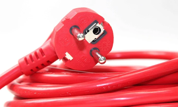 as-Schwabe Kunststoff Verlängerungskabel IP20 rot, H05VV-F 3G1.5, 15m