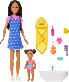 Mattel Barbie - Skipper Babysitters inkl. Spielset mit brünetter Puppe