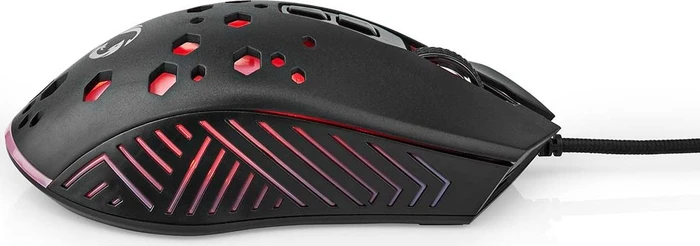 Nedis Wired Gaming Mouse with 12 lighting modes, schwarz, USB