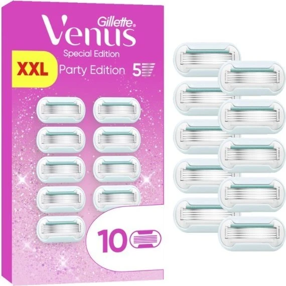 Gillette Venus Pro Smooth Sensitive Rasierklinge Party Edition, 10 Stück