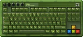 8BitDo Retro 87 Mechanical Keyboard, Xbox Edition, grün, Kailh Box Jellyfish X, USB/Bluetooth, UK