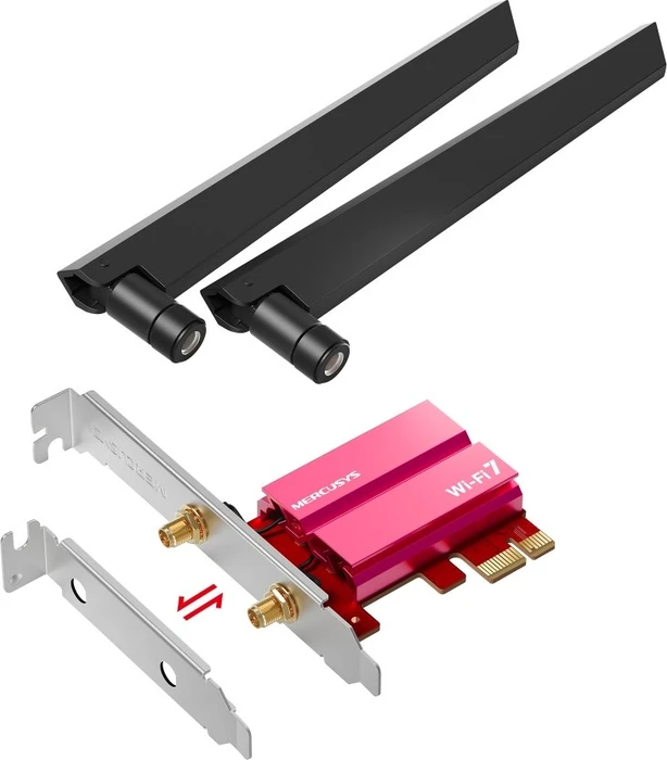 Mercusys WLAN-Adapter, Wi-Fi 7, BE9300, 2.4GHz/5GHz/6GHz WLAN, Bluetooth 5.4, PCIe x1