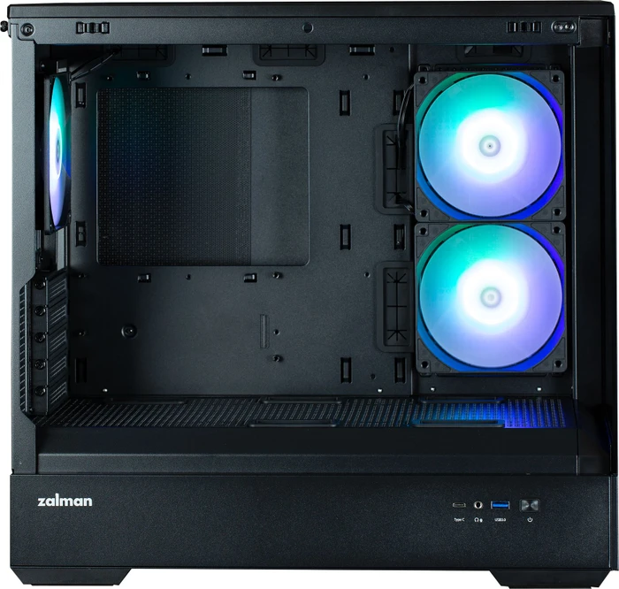 Zalman P30 Black, schwarz, Glasfenster
