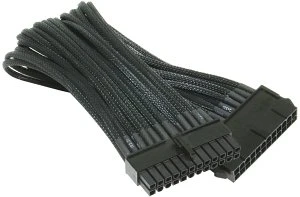 NZXT 24-Pin ATX Verlängerung 25cm, sleeved schwarz