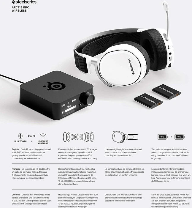 SteelSeries Arctis Pro Wireless weiß
