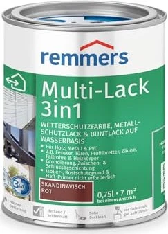 Remmers Multi-Lack 3in1 Metallschutzmittel skandinavisch rot, 750ml